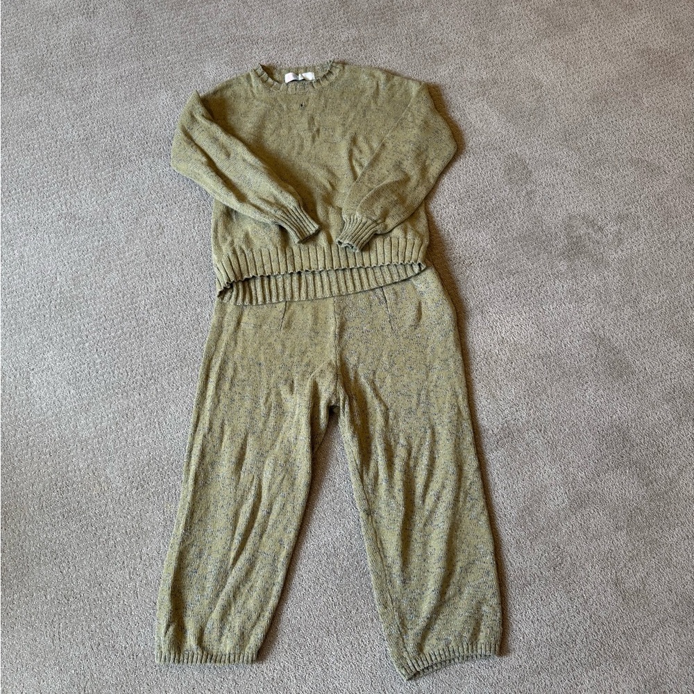 Free People Beach Two-Piece Knit Set (Top + Pants)